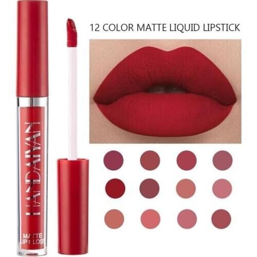 Non-stick Cup Lip Gloss Matte Velvet Lipstick Waterproof Women Long Lasting Matte Lipstick Nude Lip Tint Fashion Beauty Cosmetic
