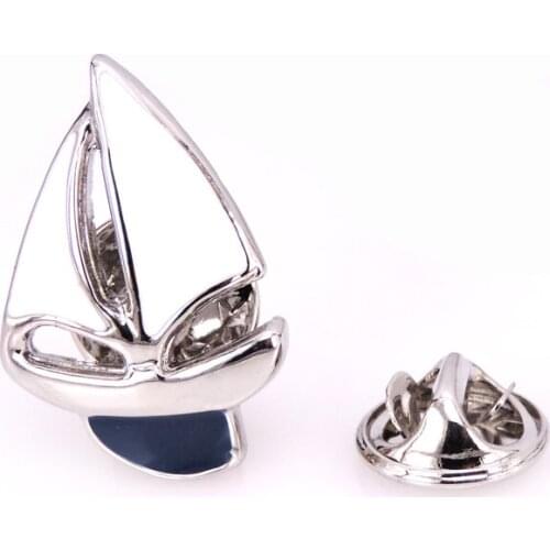 New sailboat Brooch high quality mens suit Brooch Lapel Badge Pin mens Wedding Shirt Lapel Brand Jewelry Pin