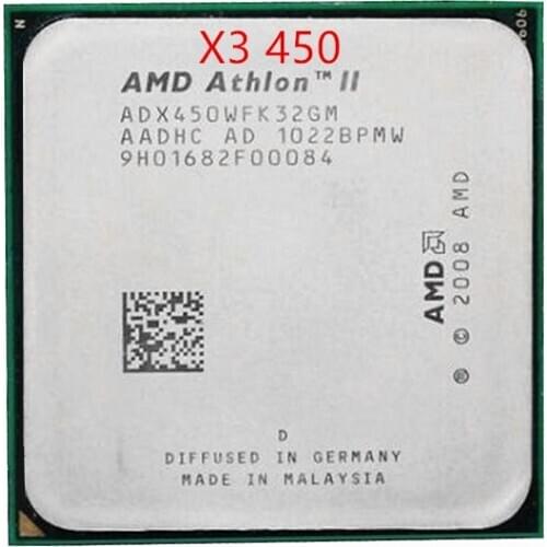 AMD Athlon II X3 450 X450 Three Core AM3 938 CPU 100% working properly Desktop Processor free shipping