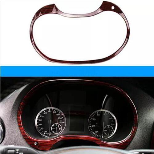 For Mercedes Benz Vito 2016-2017 Car Styling 1PC Wood ABS Chrome Car Dashboard Decoration Central Control Cover Trim Molding