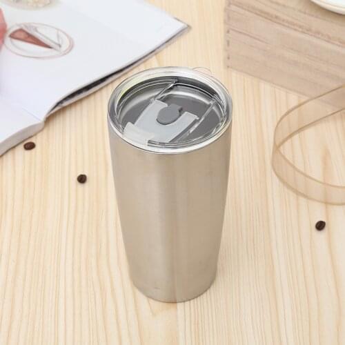 20oz Travel Mug Double Wall Ice Beer Thermal Cup Car Handy Cup Coffee Mug Stainless Steel Vacuum Insulated Tumbler Mug With Lid