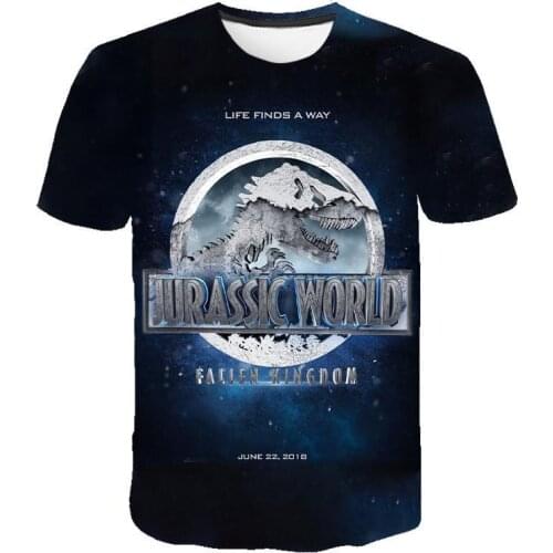 2021 New Jurassic Park T Shirt Men Women 3D Printed T-shirt Casual Funny Tops Jurassic World Tees Children Boy Girl Cool tshirt