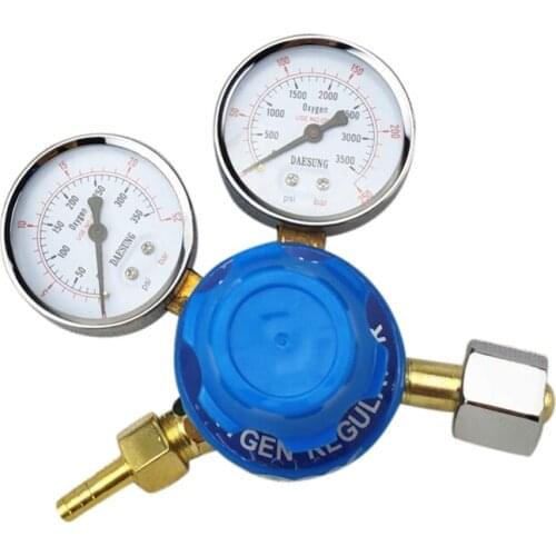 Oxygen Regulator 0-250Bar (0-25MPa) to 0-25Bar (0-2.5MPa) G5/8 Inlet Dual Gauge Welding Cutting Gas Pressure Regulator