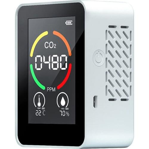 Air Quality Monitor Indoor CO2 Meter Carbon Dioxide Detector Temperature Humidity Meter with LED Digital Display & LCD Screen
