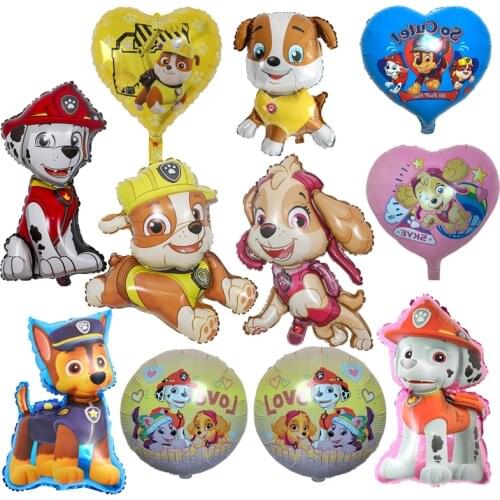 Cartoons paw patrol Aluminum foil balloon Suit Dog balloon Girl boy Birthday party decoration Childrens gift set