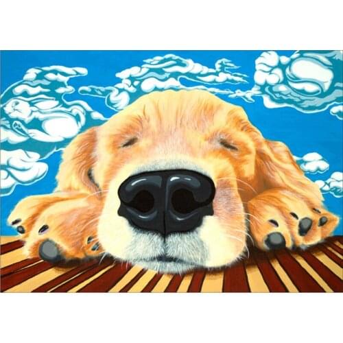 DIY Painting By Numbers Dog Dog For Adults Children Oil Painting Drawing On Canvas Unique Gift Home Decor Diamond Painting