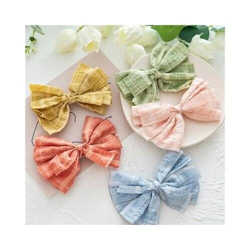 Japanese and Korean Version of The New Childrens Fabric Hairpin Girl Baby Press Hair Duckbill Clip Ins Wind Candy Color