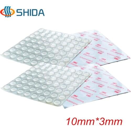 New 300pcs 10mmx3mm high clear self adhesive silicone feet pads anti slip silicone rubber plastic bumper damper Free shipping
