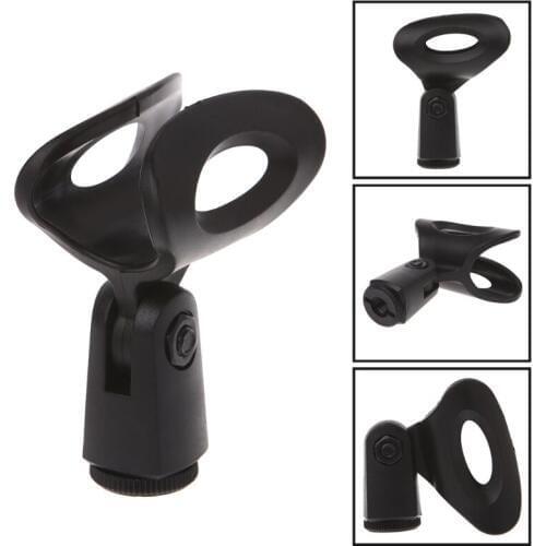 New Holder Mount Flexible Microphone Mic Stand Accessory Plastic Clamp Clip Holder Mount Black hot