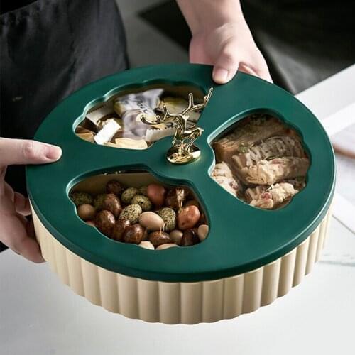 Deer fruit bowl plastic nut bowl rotating household dried fruit bowl creative home fruit bowl kitchen items containers