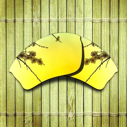 Polarized Replacement Lense For-Oakley Half Jacket XLJ Sunglasses Frame True Color Mirrored Coating - Yellow Options