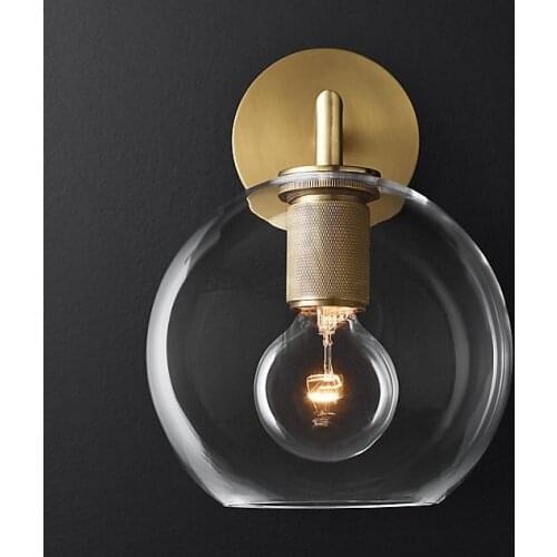 Post Modern Line Wall Lamp Minimalism Nordic Glass Ball Led Wall Sconce Light Fixtures Bathroom Bedside Mirror Lights Loft Decor