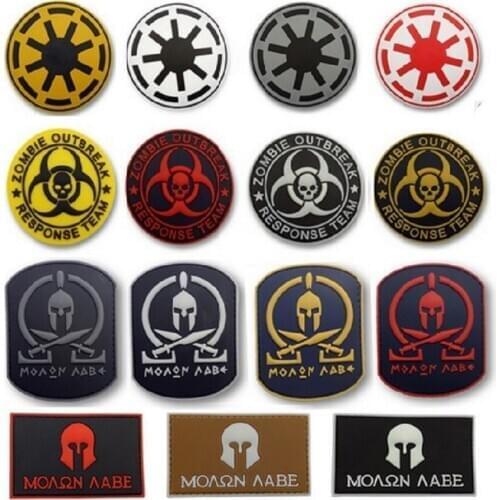 PVC Zombie Outbreak Response Team Rubber Patches Biochemical Skeleton Patches For Clothes Bag Hat