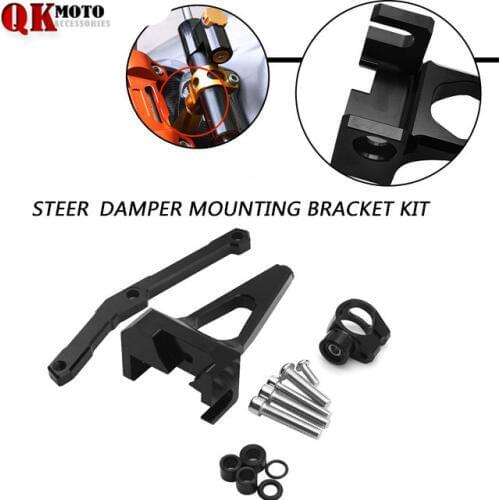 For YAMAHA MT-09 MT09 FZ-09 2013 2014 2015 2016 Motorcycle Adjustable CNC Aluminum Steering Stabilize Damper bracket Mount kit