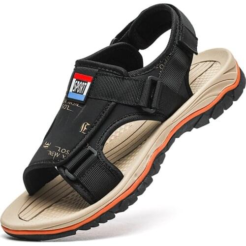 Fashion Man Beach Sandals 2021 Summer Gladiator Mens Outdoor Shoes Roman Men Casual Shoe Flip Flops Large Size 46 Slippers Flat