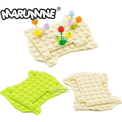 Marumine Compatible Irregular Baseplate For Plant Grass Garden City Building MOC Classic Bricks Educational Toys For Children