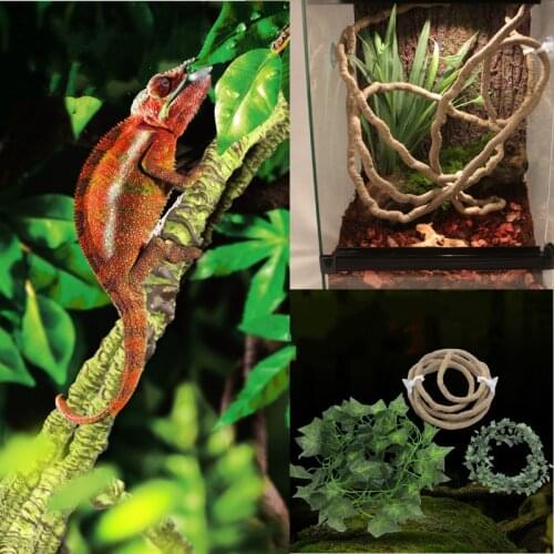 Terrarium Reptile Jungle Vines Flexible Bendable Jungle Climber Reptile Pet Supplies Reptiles Terrarium Decor Accessories