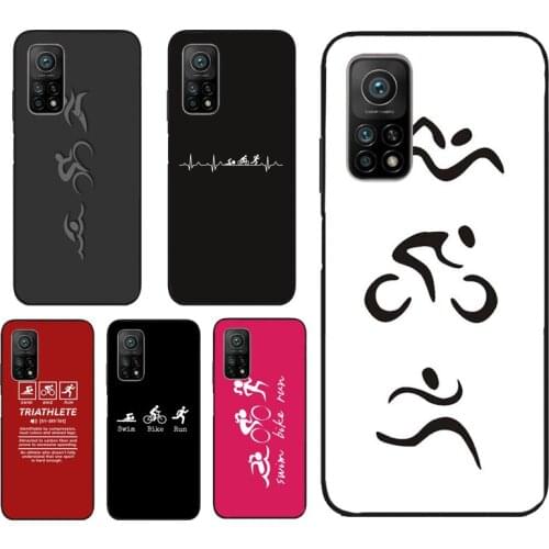 Item Triathlon Sport Case For POCO X3 Pro F3 M3 Back Cover Coque Funda For Xiaomi Mi 11 Lite Ultra Pro 10T 9T
