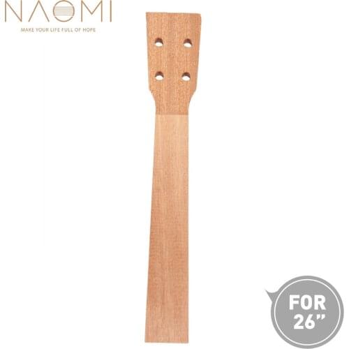 NAOMI 26'' Ukulele Neck Mahogany Ukulele Neck For Tenor Ukelele Uke Hawaii Guitar Parts Ukulele Luthier DIY
