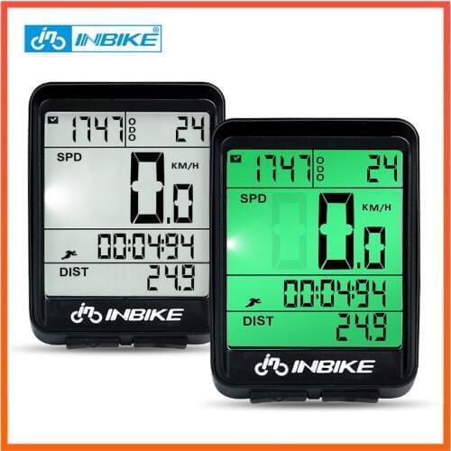 INBIKE Bicycle Computer Bike Wireless and Wired Stopwatch MTB Cycling Odometer Multifunction LED Backlight Speedometer