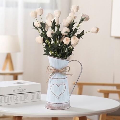 Vintage Desktop Flower Vase Home Garden Style Shabby Chic Dried Flower Container Home Plants Flowers Branch Potted