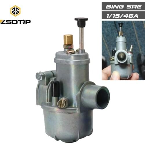 ZSDTRP For BING Carburetor 15mm BING Moped Carburetor For BING SRE 1/15/46A PUCH CASAL MUSTANG ZUNDAPP For 50/60cc Moped