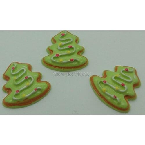 1pcs/lot resin flatback light green tree 21mm Cabochons Scrapbooking Hair Bow Center DIY Christmas decration C107-3