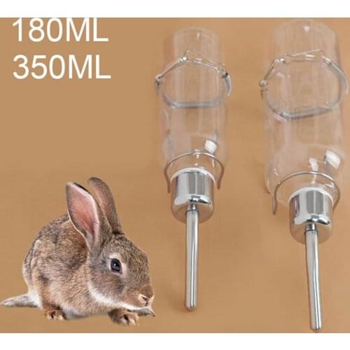 180/350ml Pet Squirrel Rabbit Water Bottle Food Feeder Bowl Drinking Fountain Hanging Water Feeder Bottle Pet Accessories