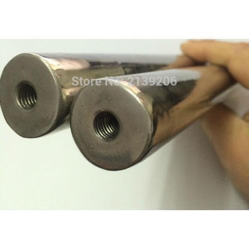2PCS D38*300mm 12000 Gauss strong neodymium magnet bar iron material removal with two inner screw holes