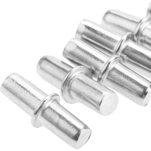 20Pcs Metal Cabinet Wardrobe Shelf Support Pins Studs Pegs Bookcases Shelving Storage Bathroom Shower Glass Bracket 5x15mm/19mm