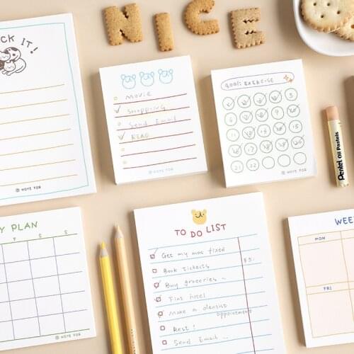 50 Sheets Creative Daily Schedule Memo Pad To Do List Time Sticky Note Schedule planner Daily Reminder Refrigerator Magnets