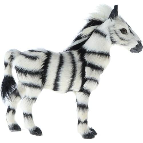6.9 "vivid Standing Zebra Model Figure Statue Crafts Kids Toy Home Decor
