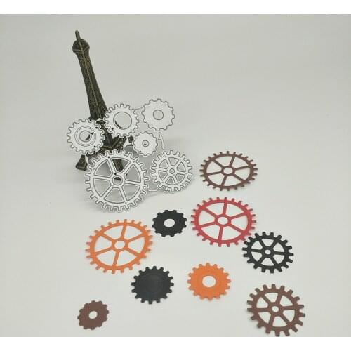 6 metal cutting die for round gears, scrapbooks, photo albums, greeting cards, DIY decoration