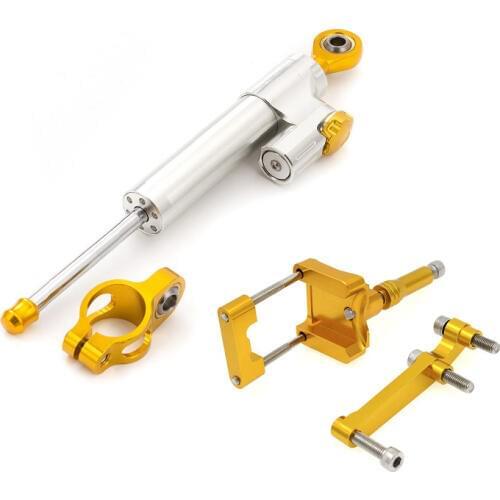 Motorcycle Aluminum Steering Stabilizer Damper Mounting Bracket For Kawasaki NINJA 250R EX250 2008-2012 09 10 11 Complete Set