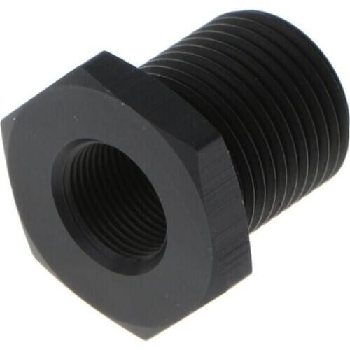 Black Auto Car Oil Filter Threaded Aluminum Adapter 1/2-28 to 13/16-16