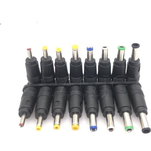 DC 5.5X 2.1 MM female jack plug adapter Connectors to 6.3 6.0 5.5 4.8 4.0 3.5mm 2.5 2.1 1.7 1.35mm Male Tips power adaptor