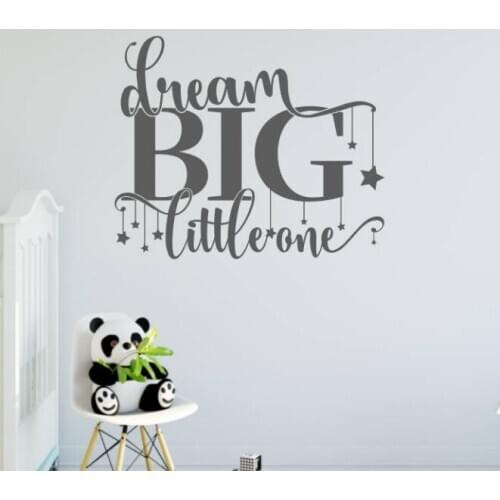Nursery Decor Wall Decal Quote Vinyl Wall Decal Kids Wall Art Nursery Decor Dream Style Vinyl Wall Mural AY1355