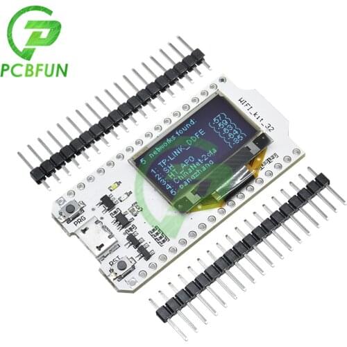 ESP32 WIFI Bluetooth Development Demo Board 0.96 inch OLED Display CP2102 32M Flash 520KB SRAM 600DMIPS 3.3V-7V For Arduino/IOT