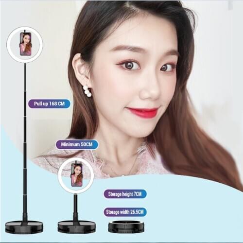 Dimmable LED Selfie Ring Light With Phone Clip Holder Stand For Makeup Live Fill Lamp Photo Studio Photograpy Lighting Ringlight