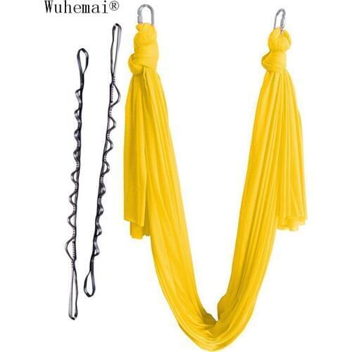 Wuhemai Antigravity Yoga Hammock Aerial Swing Hammock Yoga Chrysanthemum rope, yoga belt, yoga studio, gym inverted, training