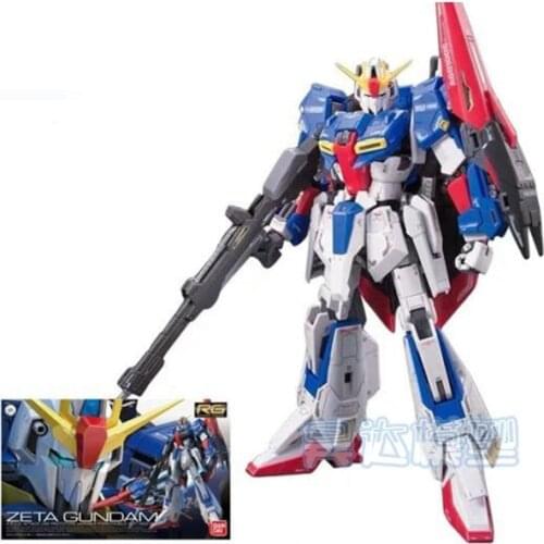 14CM Original Bandai RG Gundam 10 1/144 MSZ-006 Zeta Assembly Action Figureals Brinquedos Model Robot Mobile Suit Hot Kids Toys