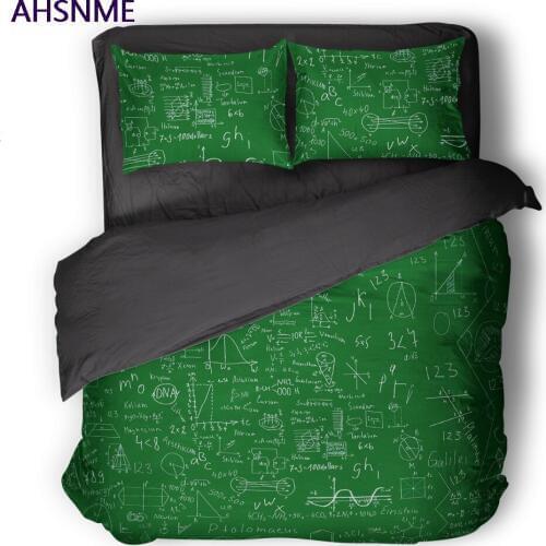 AHSNME School College GEEK Quilt cover Set Mathematical formula Bedding Set Function relationship Customized King Queen Bed Set