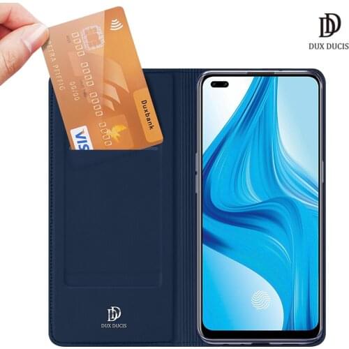For OPPO F17 Pro/Reno4 F/Reno4 Lite/A93 Skin Pro Series Leather Wallet Flip Case Full Protection Steady Stand Magnetic Closure