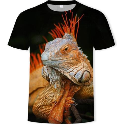 Cool T-shirt Men/Women 3d Tshirt Print Lizard/ frog/tiger/lion Short Sleeve Summer Tops Tees Fashion T shirt Fashion clothing