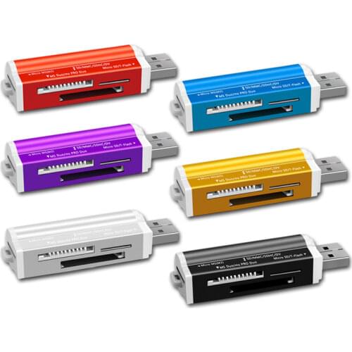 For Micro SD SDHC TF M2 MMC MS PRO DUO All in 1 USB 2.0 Multi-function Memory Card Reader
