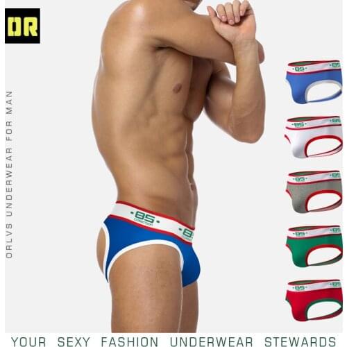 85bs mens underwear low waist cotton thong sexy double thong mens packing bag bs173T