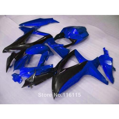 Perfect fit for SUZUKI K8 K9 GSXR 600 750 2008 2009 2010 blue black ABS fairing kit GSXR600 GSXR750 08 09 10 fairings set XF57