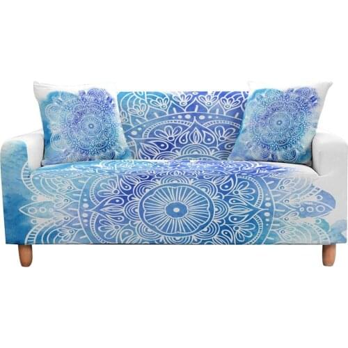 3D Colorful Mandala Slipcovers Sofa Cover Bohemian Ethnic Flower for Living Room Sectional L Shape Sofa Couch Cover 2/3 seater