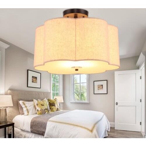 American style cloth ceiling lamp simple European modern dining room bedroom flower type ceiling lamps ZA621 ZL212