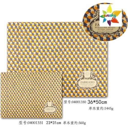 Fabriano Blocco Artisty Professional Watercolor Paper, 50% Cotton,20sheets, Cold Press ,privo di acidi e pressato a freddo